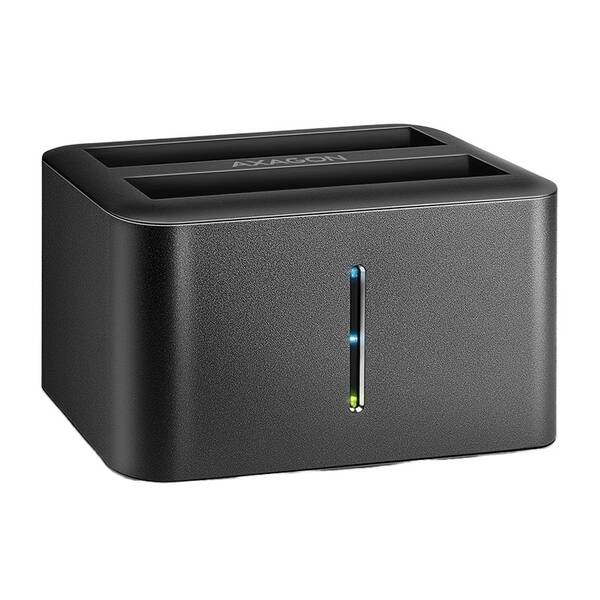 Dokovací stanice Axagon Mini dock Dual 2.5" SSD/HDD stříbrná

