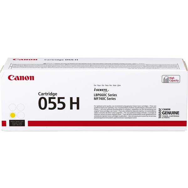 Toner Canon CRG 055 H, 5900 stran žlutý

