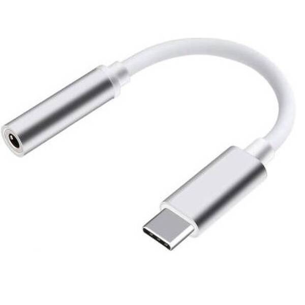 Redukce Forever USB-C/3,5mm Jack bílá

