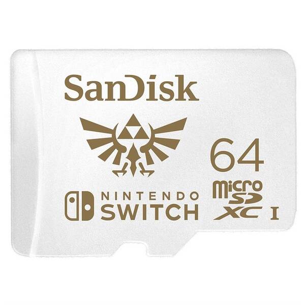 Paměťová karta SANDISK Micro SDXC 64GB UHS-I U3 (V30) pro Nintendo Switch (100R/60W) 

