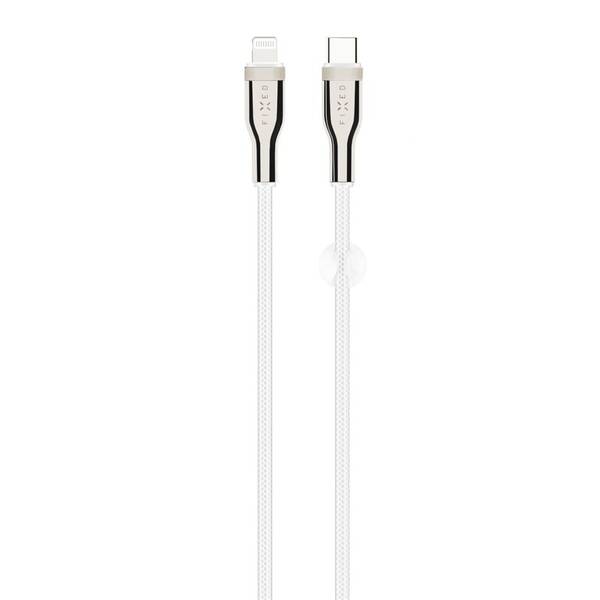 Kabel FIXED USB-C/Lightning s podporou PD, MFi, 1,2m bílý

