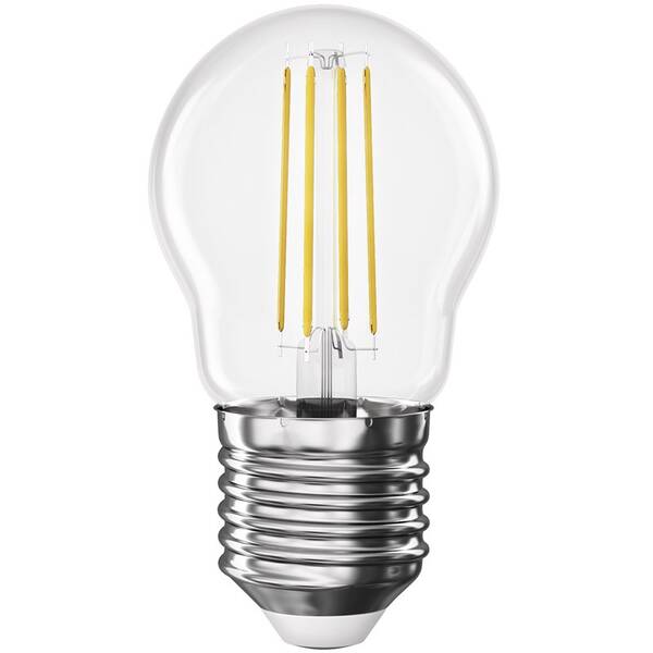 Žárovka LED EMOS Filament Mini Globe, 3,4 W, E27, teplá bílá 

