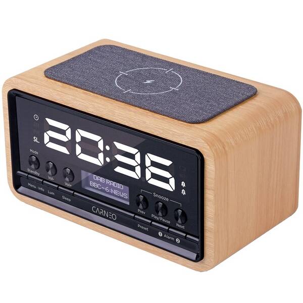 Radiopřijímač s DAB+ Carneo W20D hnědý

