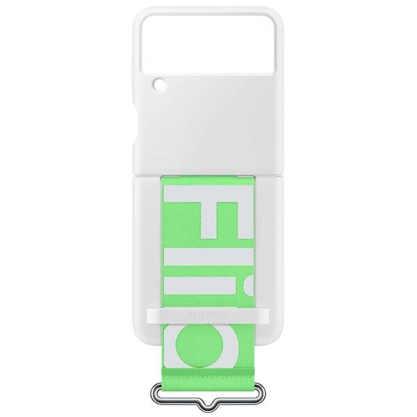 Kryt na mobil Samsung Silicone Cover s poutkem Galaxy Z Flip3 bílý

