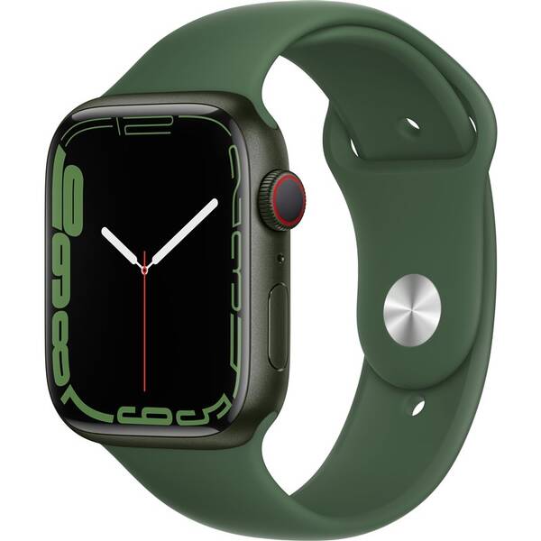Chytré hodinky Apple GPS + Cellular, 45mm pouzdro ze zeleného hliníku - jetelově zelený sportovní řemínek 

