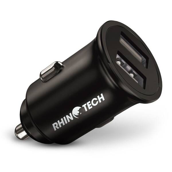 Adaptér do auta RhinoTech LITE MINI 2× USB-A, 24W černý

