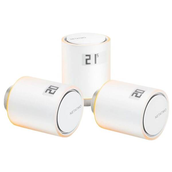 Bezdrátová termohlavice Netatmo Additional Smart Radiator Valve (3 ks) bílá

