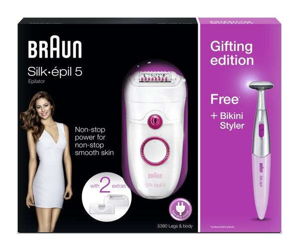 Epilátor Braun SE5380 + FG1100 trimmer bílý

