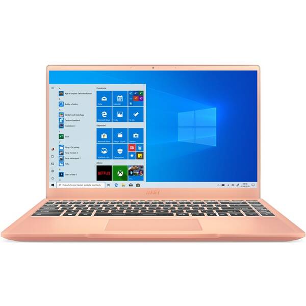 Notebook MSI 14 B11SB-214CZ růžová barva
