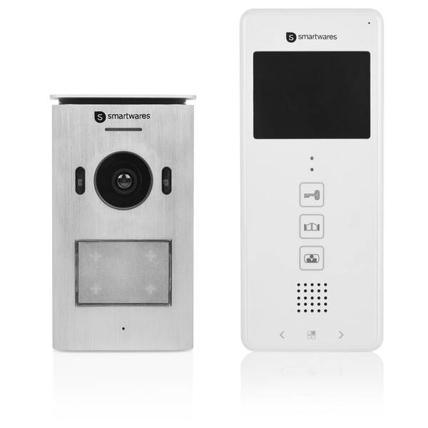 Dveřní videotelefon Smartwares DIC-22112 stříbrný/bílý

