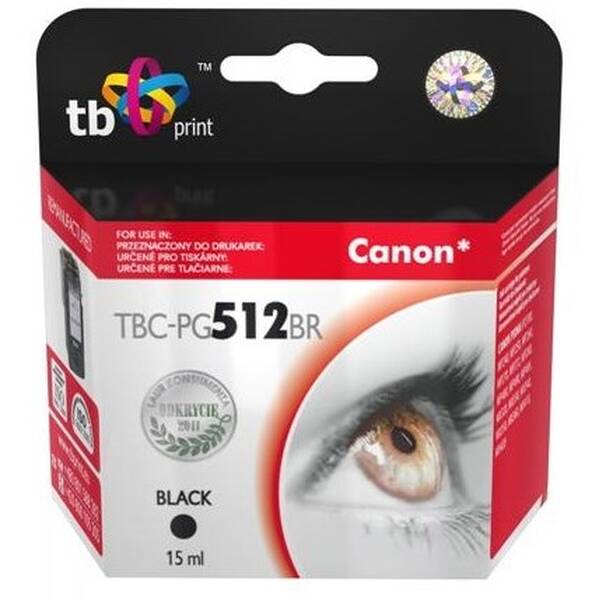 Inkoustová náplň TB Canon PG512BR, 15 ml černá

