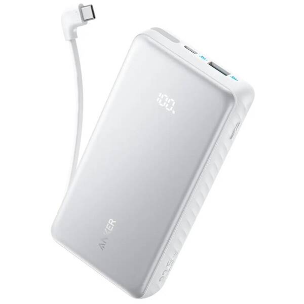 Powerbanka Anker Anker Zolo 20000mAh, 22,5W s kabelem USB-C bílá

