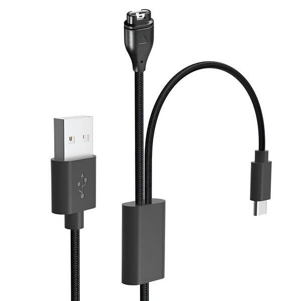 Nabíjecí kabel Tactical USB 2v1 pro Garmin Fenix 7 + USB-C 

