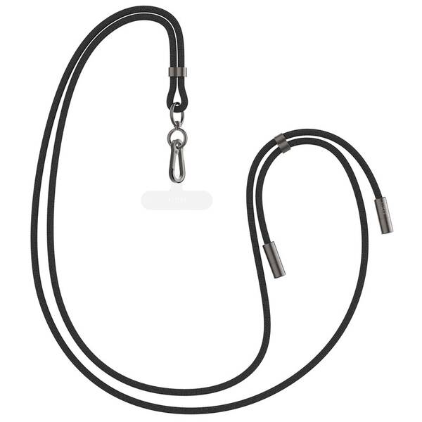Kabel FIXED Neck Cable pro telefony se zadním krytem, USB-C/USB-C, 1.6 m, PD 60W, 480Mbps černý

