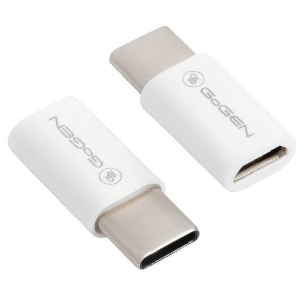 Redukce GoGEN USB-C (M) / micro USB (F) bílá barva
