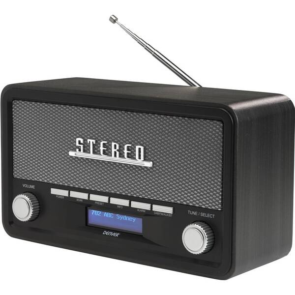 Radiopřijímač s DAB+ Denver DAB-18 černý/šedý

