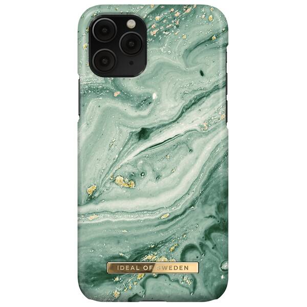 Kryt na mobil iDeal Of Sweden Fashion na Apple iPhone 11 Pro/Xs/X - Mint Swirl Marble 

