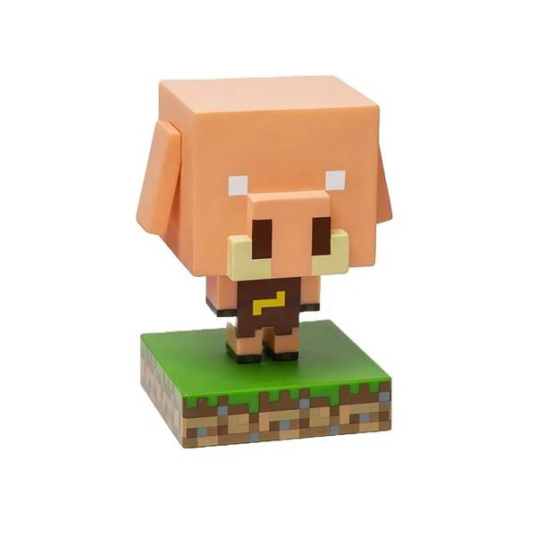 Dekorativní LED Paladone Icon Light, Minecraft - prasátko zelené/oranžové

