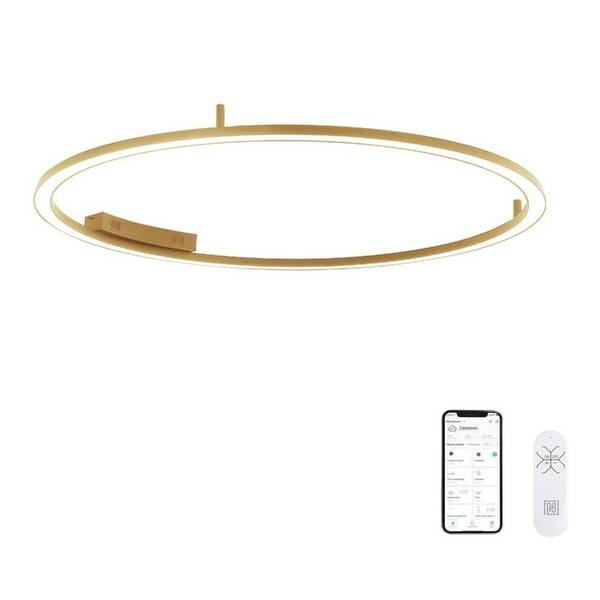 Stropní svítidlo IMMAX NEO FINO, 72W, Zigbee 3.0, TUYA, prům. 120cm zlaté

