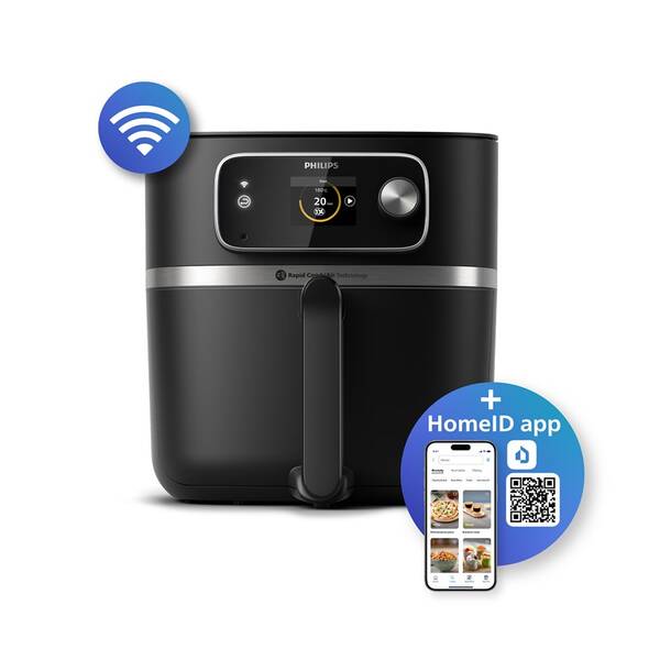 Fritéza horkovzdušná Philips 8,3 l, Connected HD9880/90 černá

