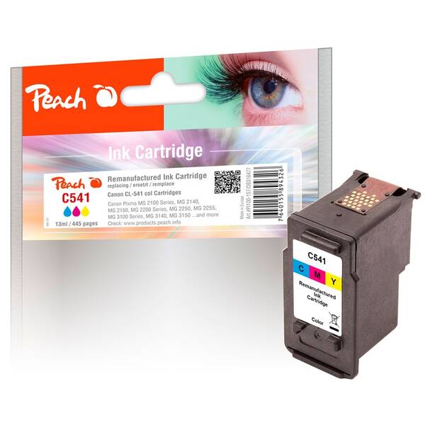 Inkoustová náplň Peach Canon CL541, 445 stran vícebarevná

