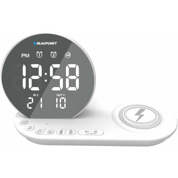 Radiobudík Blaupunkt CR85 CHARGE, Qi bílý

