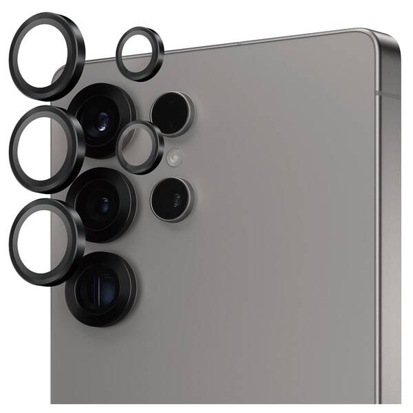 Ochranné sklo čočky fotoaparátu PanzerGlass HoOps na Samsung Galaxy S25 Ultra černé

