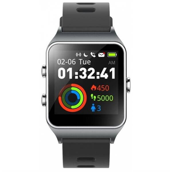 Fitness náramek Umax U-Band P1 PRO stříbrný


