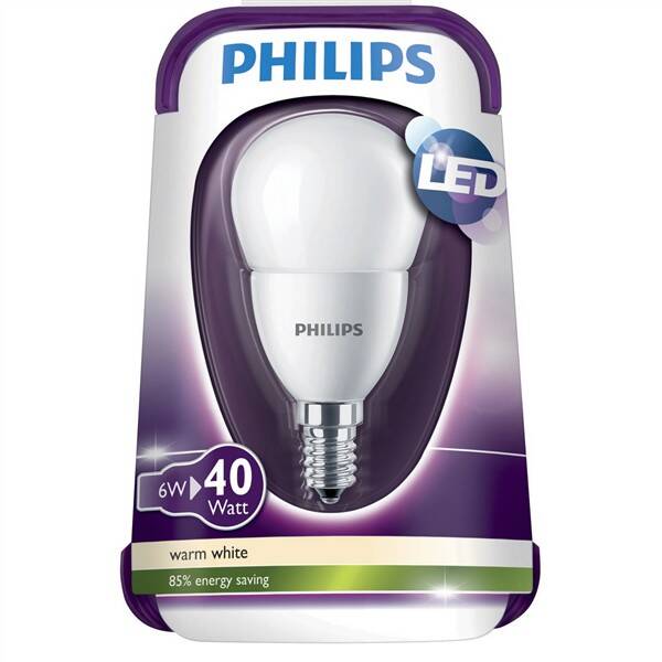 Žárovka LED Philips 6W E14 WW 230V P48 FR ND /4 

