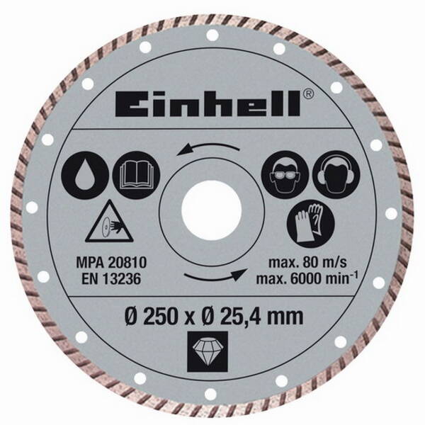 Kotouč diamantový Einhell 250x25,4 mm k řezačkám RT-SC 570 L a STR 250 

