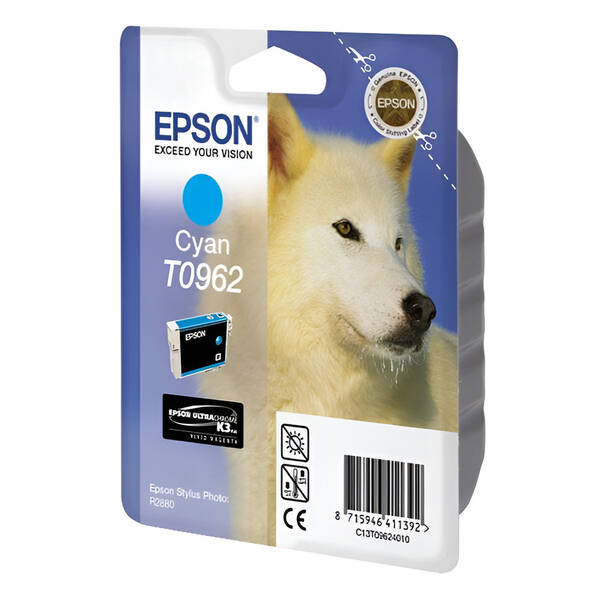 Inkoustová náplň Epson T0962, 13 ml azurová

