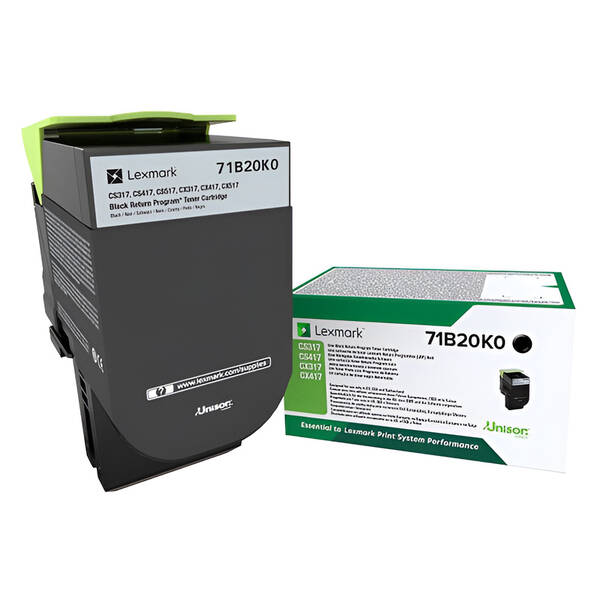 Toner Lexmark 71B20K0, 3000 stran, pro CS417dn/CS317dn/ CX517dn/CX417de/CS517de/CX317dn černý


