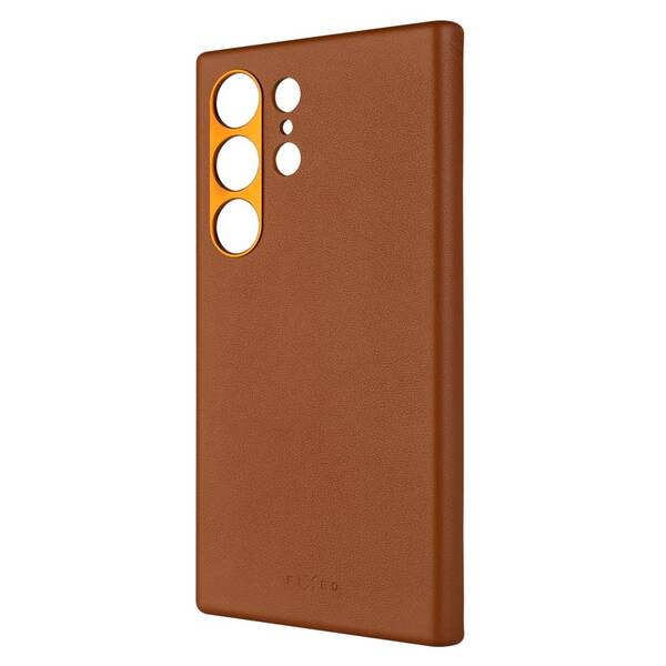 Kryt na mobil FIXED MagLeather s podporou MagSafe na Samsung Galaxy S24 Ultra hnědá barva
