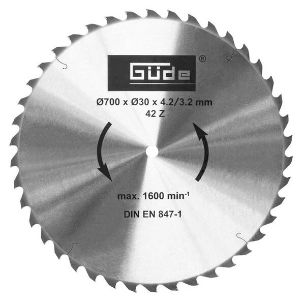 Kotouč pilový Güde 700x30x4,5 - 42Z/N 

