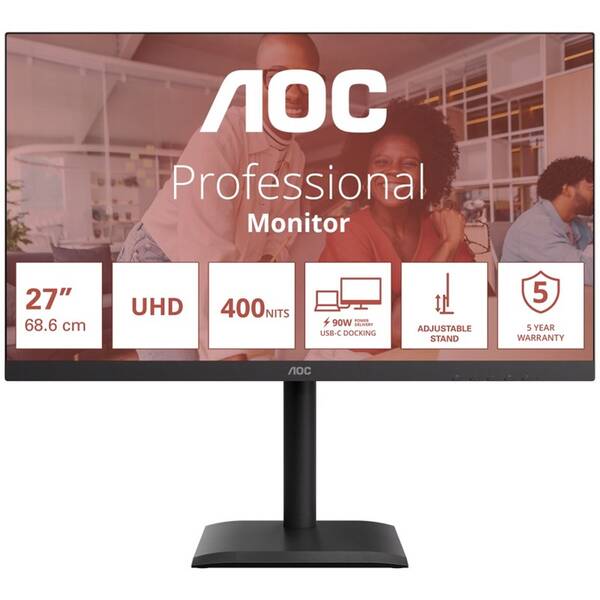 Monitor AOC U27E4CV černý


