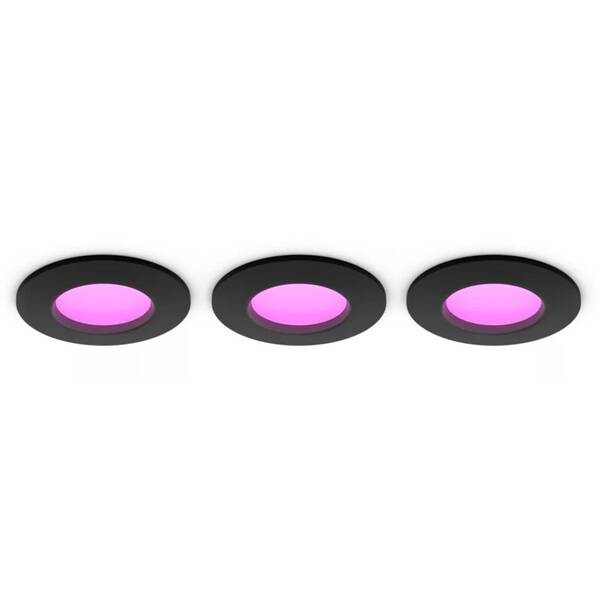 Vestavné svítidlo Philips Slim downlight S (90mm), 3ks černé


