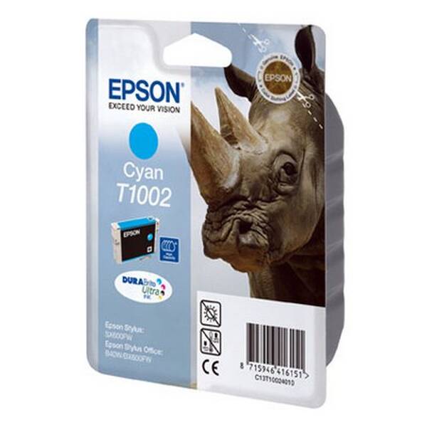 Inkoustová náplň Epson T1002, 11 ml azurová

