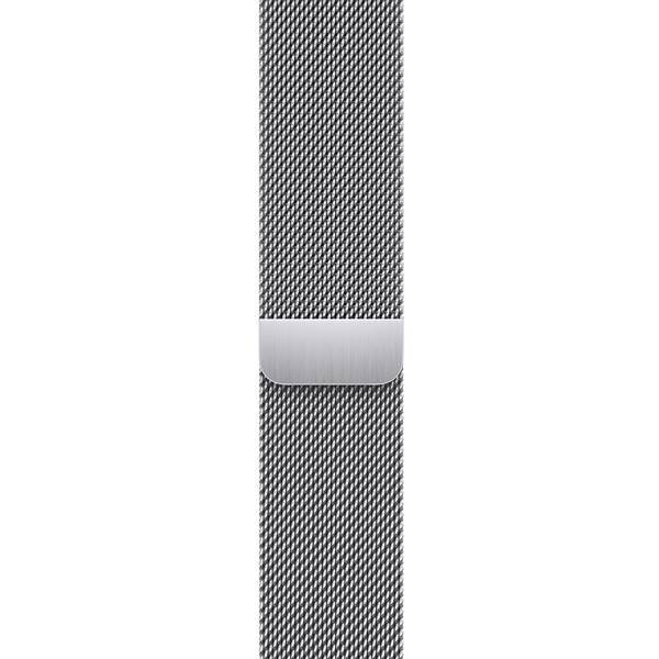 Řemínek Apple 45mm stříbrný milánský tah 

