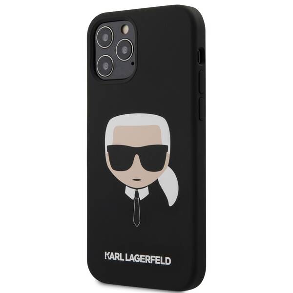 Kryt na mobil Karl Lagerfeld Head na Apple iPhone 12/12 Pro černý


