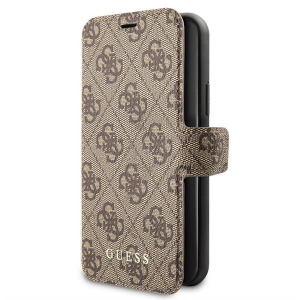 Pouzdro na mobil flipové Guess 4G Book na Apple iPhone 11 hnědý

