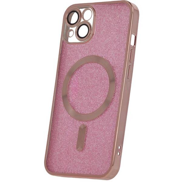 Kryt na mobil CPA Mag Glitter Chrome na Apple iPhone 13 Pro růžový


