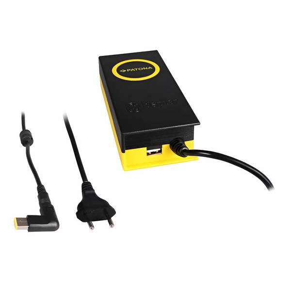 Napájecí adaptér PATONA pro notebooky IBM a Lenovo, 20V, 4,7A, 90W, konektor 11x4,5mm, Slim Tip, výstup USB 

