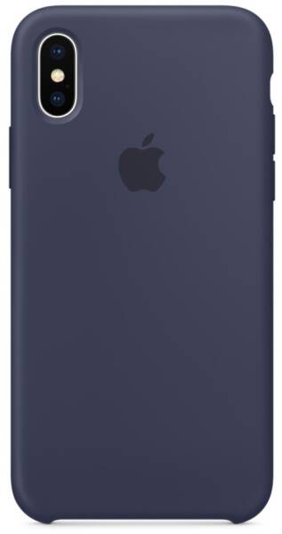 Kryt na mobil Apple Silicone Case pro iPhone X - půlnočně modrý 
