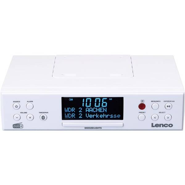 Radiopřijímač s DAB+ Lenco KCR-190 bílé


