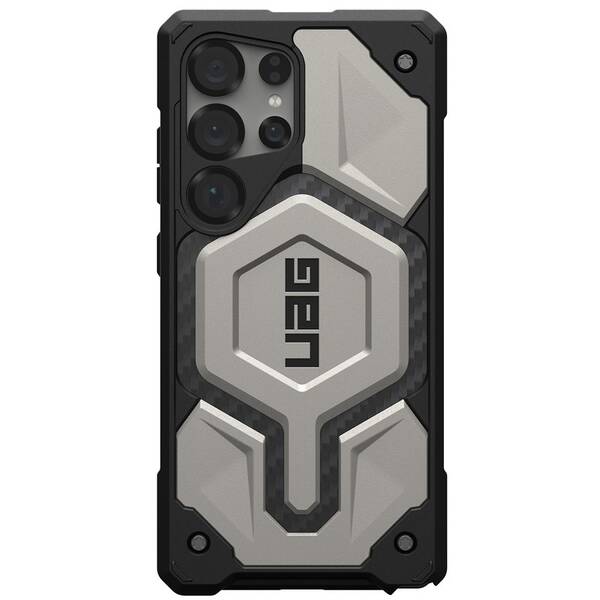 Kryt na mobil UAG Monarch Pro Titanium na Samsung Galaxy S25 Ultra stříbrný

