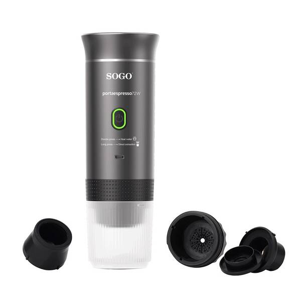 Kapslový kávovar SOGO SS-5622 4v1, USB-C šedý

