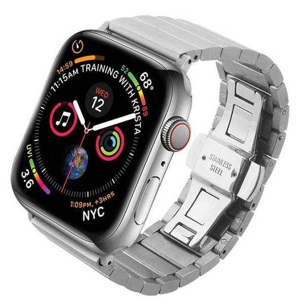 Řemínek COTECi na Apple Watch 38/40/41 mm, ocelový stříbrný

