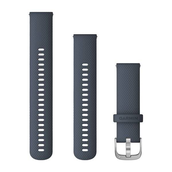 Řemínek Garmin Quick Release 22mm, silikonový modro-šedý, stříbrná přezka 

