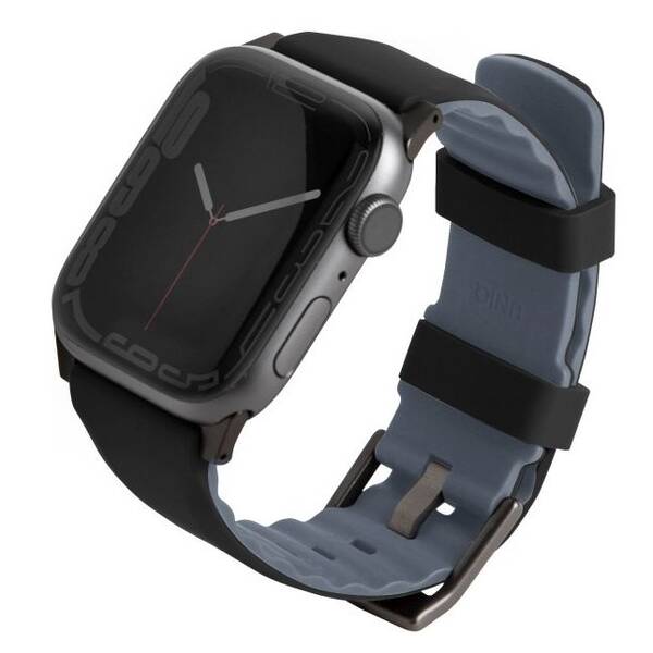 Řemínek Uniq Linus Airsoft Silicone na Apple Watch 45/44/42mm černý

