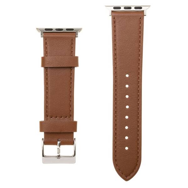 Řemínek FIXED Leather Strap na Apple Watch 42/44/45/49 mm hnědý

